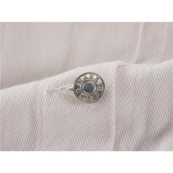 Women Oversized Denim Jacket Embroidered Pearls Beading Jeans Coat C-white - Picture 5 of 6